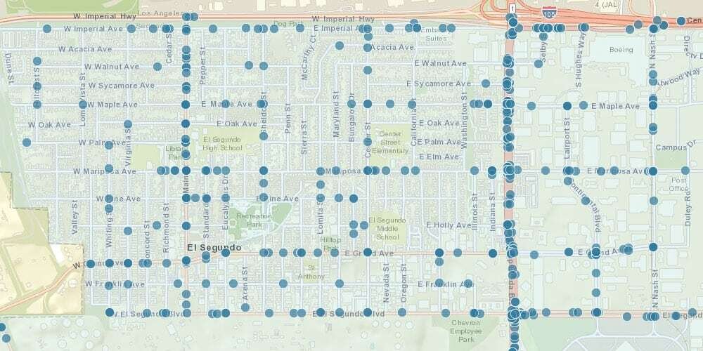 El Segundo Map of Car Accidents